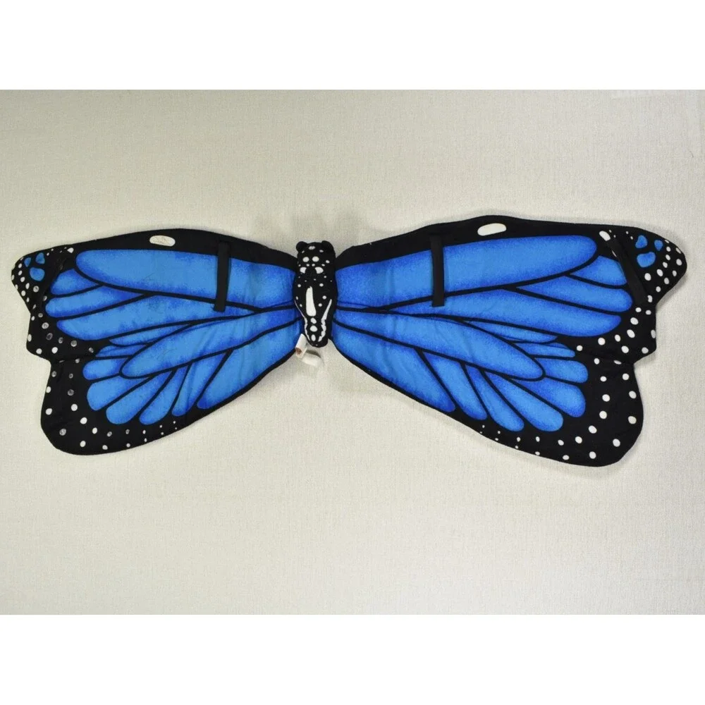 Adventure Planet Plush Blue Morpho Butterfly Wings Costume Wearable Kids Youth